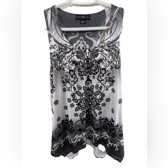 INC International Concepts Women's Black and White Tank Top - Picture 1 of 4